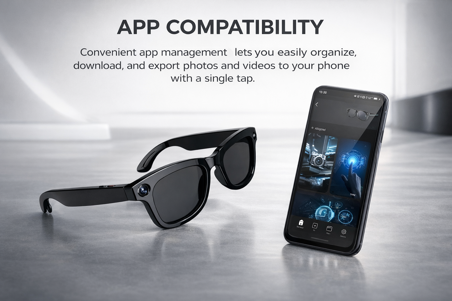 AI Glasses 500W HD Anti-Shake Camera