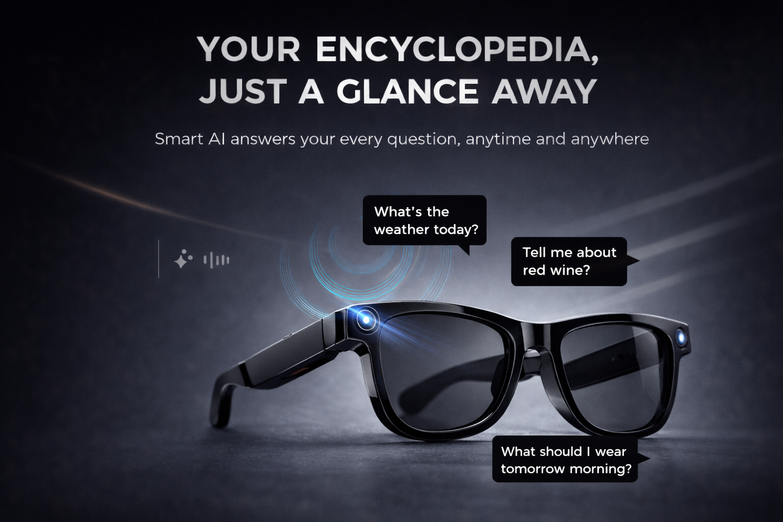 AI Glasses 500W HD Anti-Shake Camera