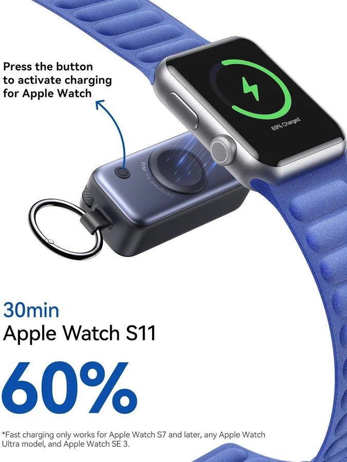 INIU P81 Mini Power Bank 5000mAh – Fast Wireless Charger for Apple Watch & iPhone